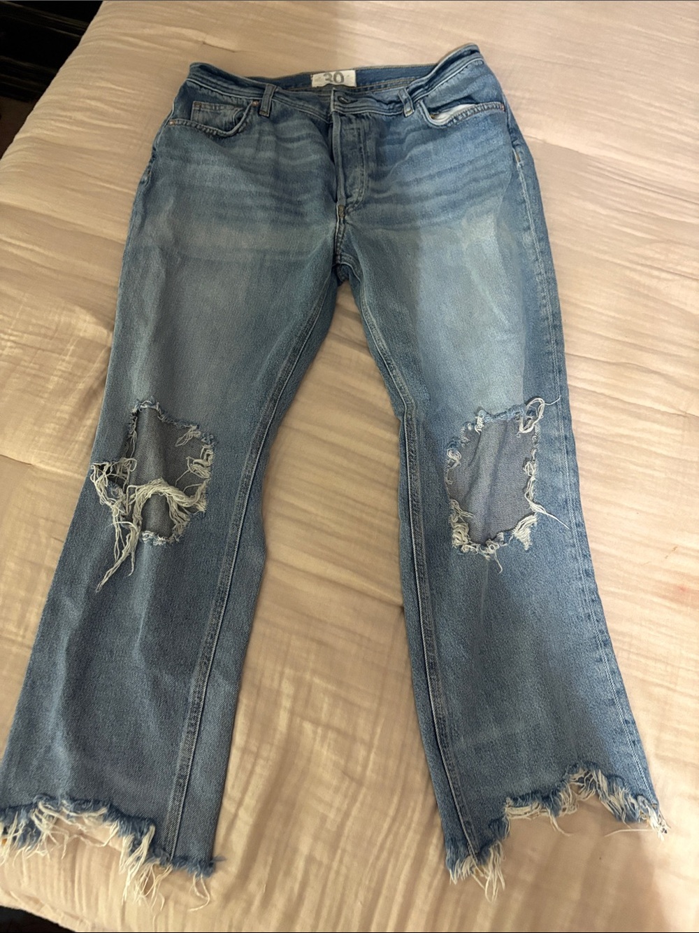 Free people 30 Light Blue Distressed Women’s Jeans